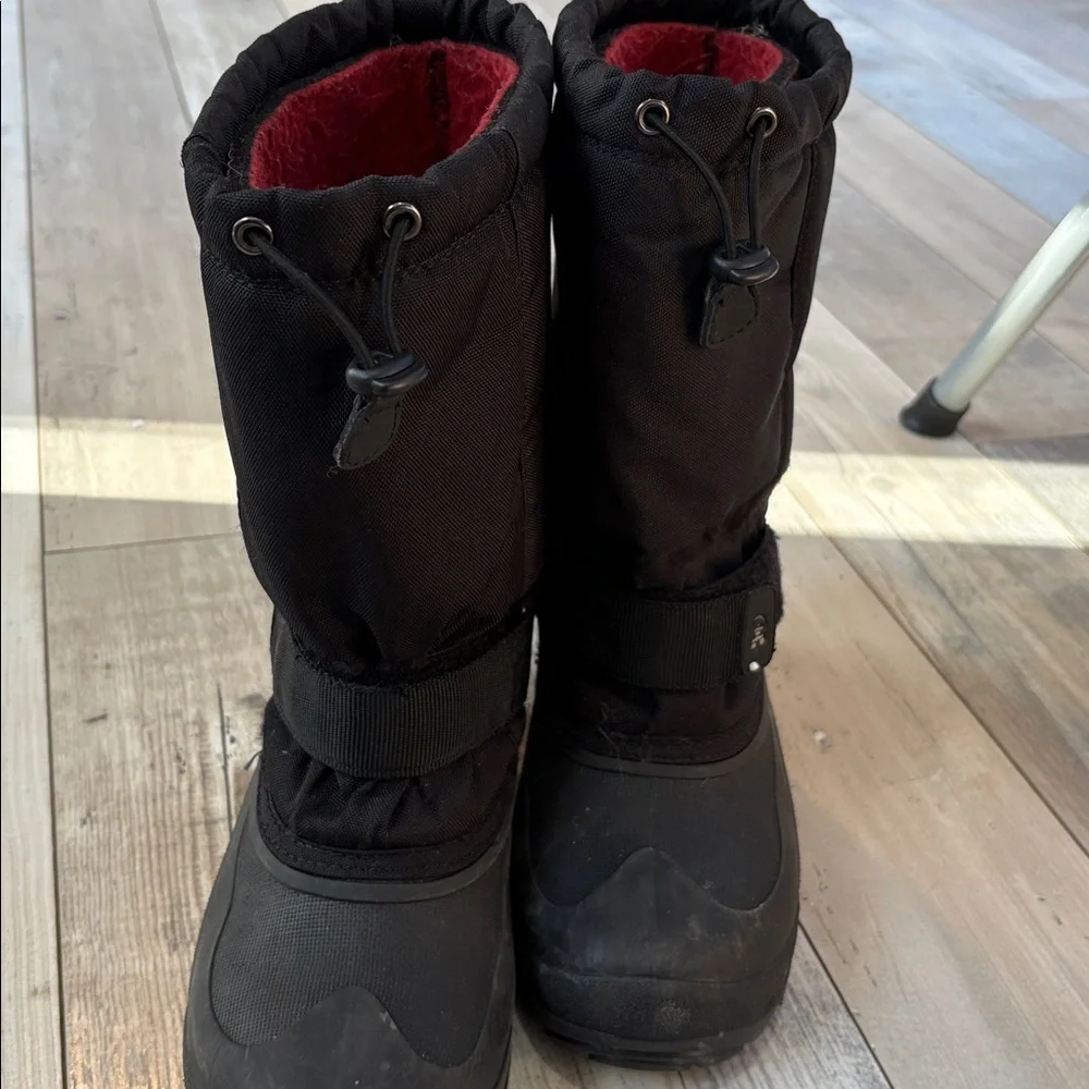kamik black lined snow boots size 5 - Picture 2 of 5